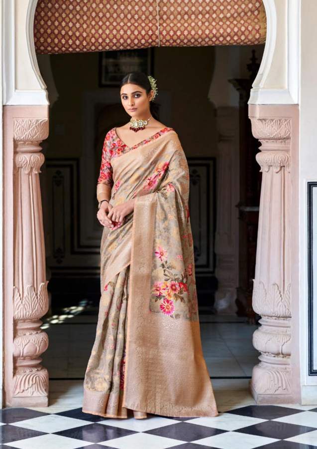 Shangrila Shimona Viscouse Digital 2 Printed Fancy Festive Wear Latest Saree Collection